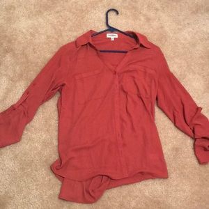 The Portofino Shirt by Express in Mauve color